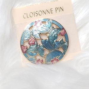 Vintage Butterfly Clouisonne Pin